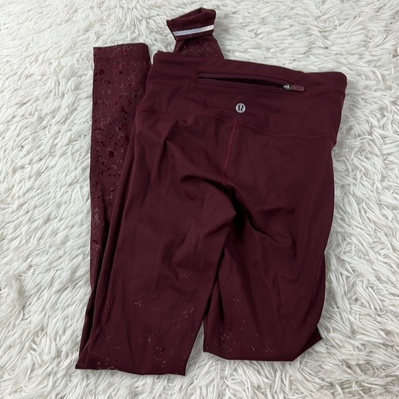Lululemon Speed Wunder Mid-Rise Tight 28" *Speckle Shine Garnet / Garnet - Picture 5 of 6